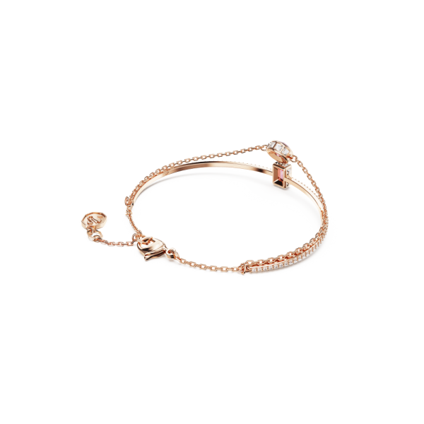 Bracelete Swarovski Stilla Combinação de Lapidações Rosa Lacado a Rosa Dourado
