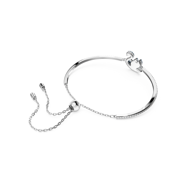 Bracelete Swarovski Iconic Swan Cisne Azul Lacado a Ródio