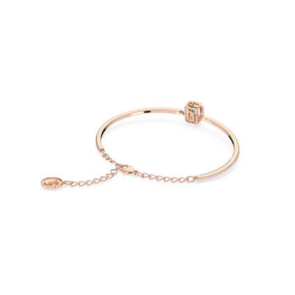 Bracelete Swarovski Millenia Lapidação Octogonal Pavé Verde Lacado a Rosa Dourado