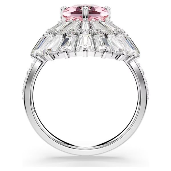 Anel Swarovski cocktail Idyllia Combinação de lapidações Concha Rosa Lacado a ródio 58