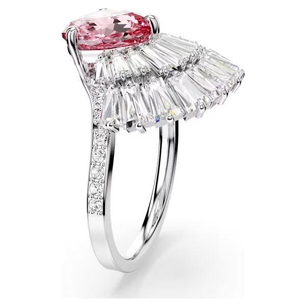 Anel Swarovski cocktail Idyllia Combinação de lapidações Concha Rosa Lacado a ródio 58