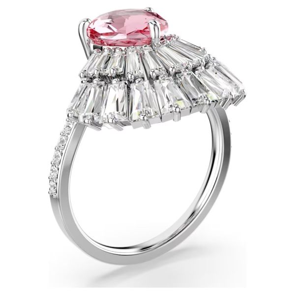 Anel Swarovski cocktail Idyllia Combinação de lapidações Concha Rosa Lacado a ródio 58