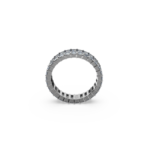 Anel Swarovski Matrix Lapidação Baguete Cinzento Lacada a Ródio