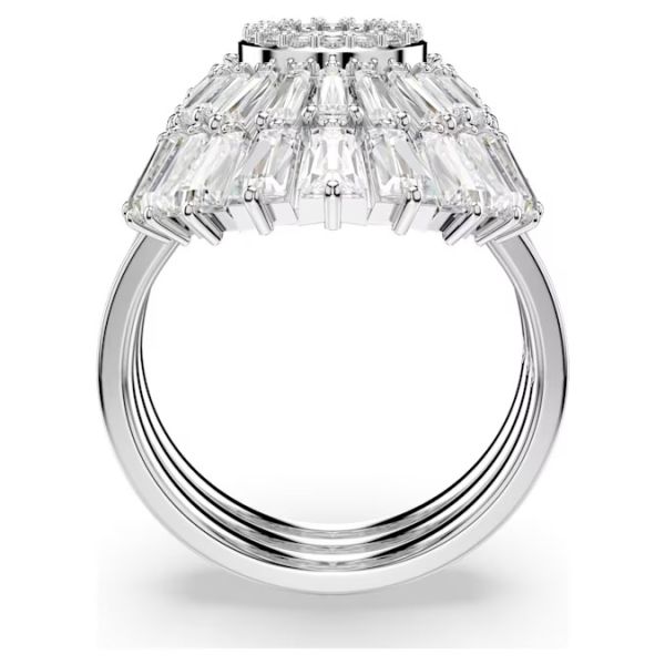 Anel Swarovski Idyllia Conjunto (3) Combinação de lapidações Concha Branco Lacado a ródio 58 58