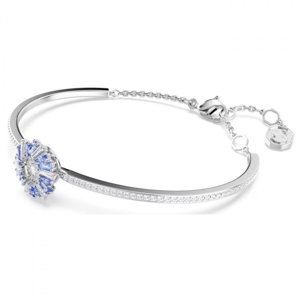 Bracelete Swarovski Idyllia Flor Azul Lacado a ródio