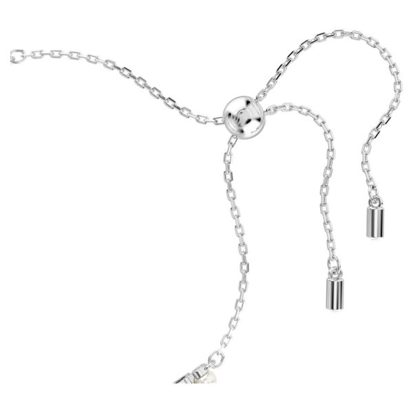 Pulseira Swarovski Matrix Crystal Pearl Lapidação redonda Branca Lacado a ródio