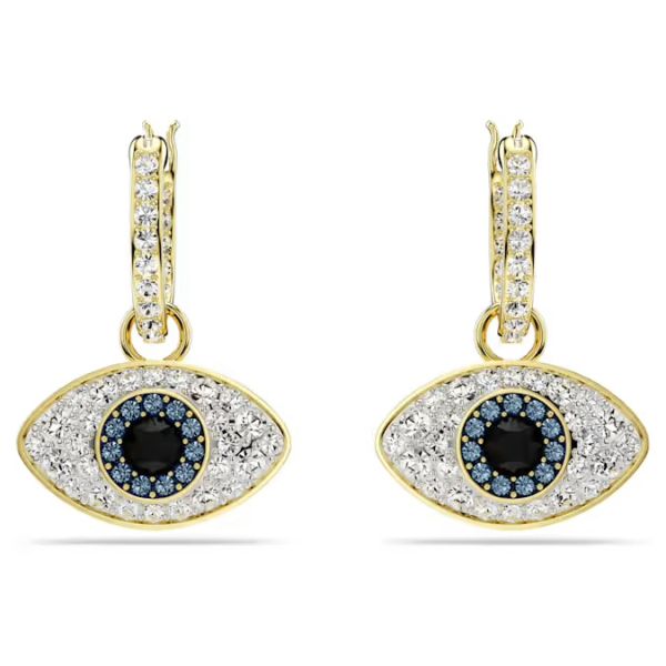 Pingente Swarovski Hyperbola Combinação de lapidações Entrelaçado Branco Lacado a ródio