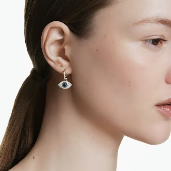 Pingente Swarovski Hyperbola Combinação de lapidações Entrelaçado Branco Lacado a ródio