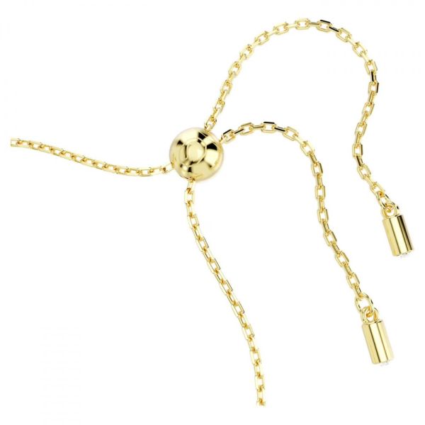 Pulseira Swarovski Symbolica Trevo de quatro folhas olho grego e ferradura Azul Lacado a dourado M