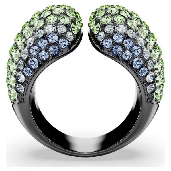Anel Swarovski cocktail Sublima Lapidação redonda Multicor Lacada a ródio 52