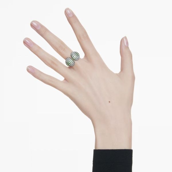 Anel Swarovski cocktail Sublima Lapidação redonda Multicor Lacada a ródio 52