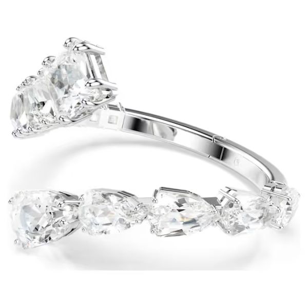 Bracelete Swarovski Matrix Combinação de lapidações Branca Lacado a ródio S