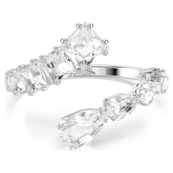 Bracelete Swarovski Matrix Combinação de lapidações Branca Lacado a ródio M