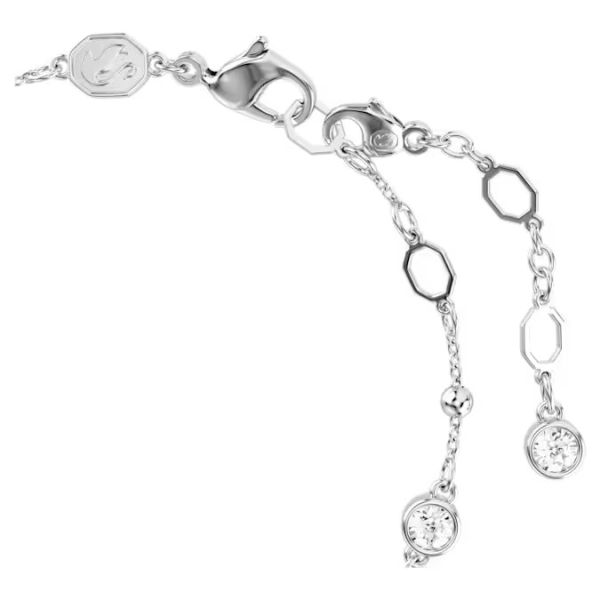 Pulseira Swarovski Imber Lapidação redonda Branca Lacado a ródio