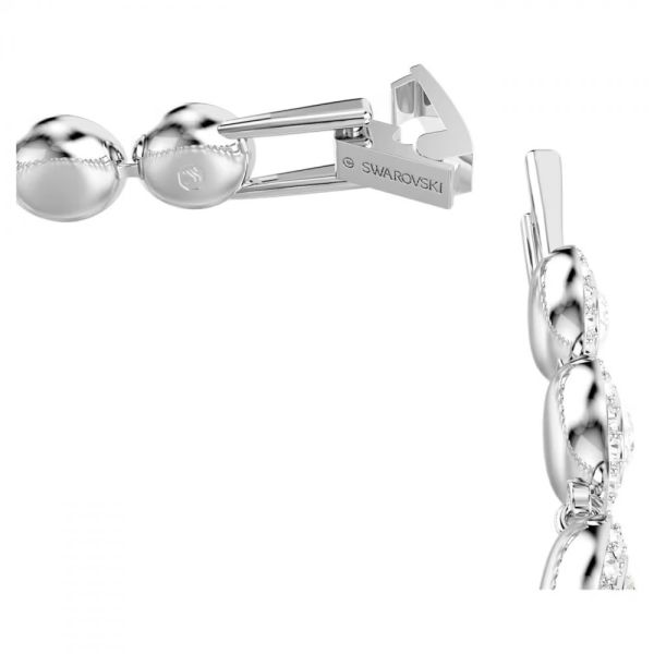 Pulseira Swarovski Una Angelic Lapidação redonda Branca Lacado a ródio M