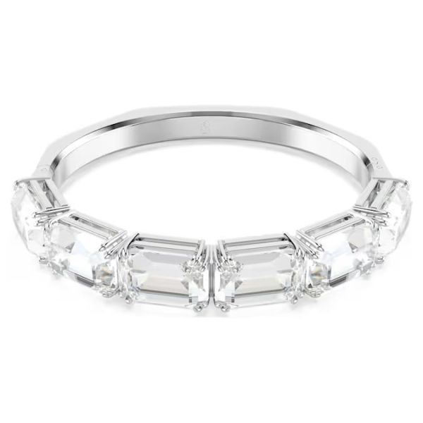 Bracelete Swarovski Millenia Lapidação octogonal Branca Lacado a ródio M