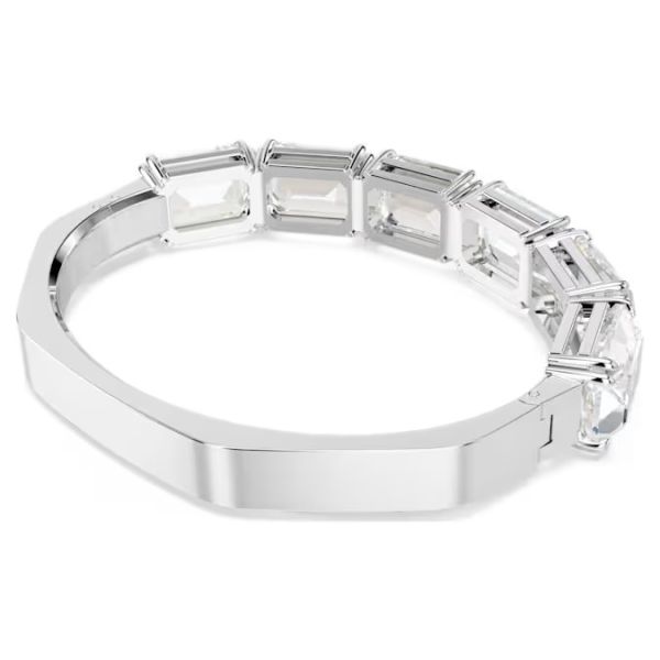 Bracelete Swarovski Millenia Lapidação octogonal Branca Lacado a ródio M