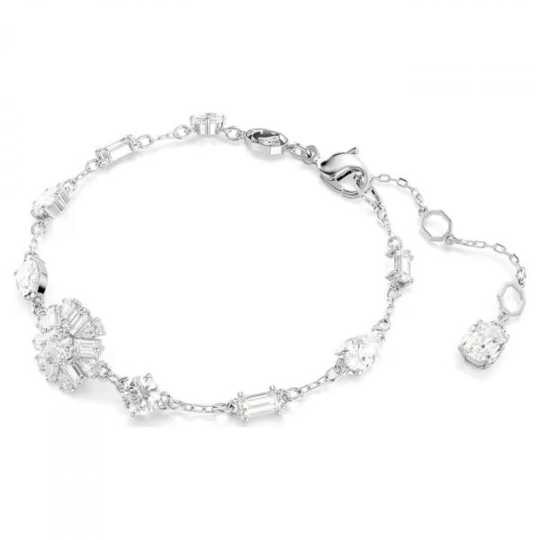 Pulseira Swarovski Idyllia Combinação de lapidações Floco de neve Branca Lacado a ródioM