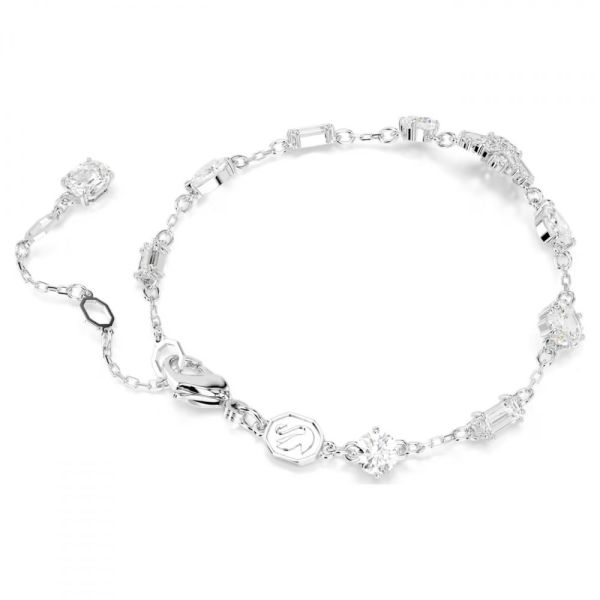 Pulseira Swarovski Idyllia Combinação de lapidações Floco de neve Branca Lacado a ródioM