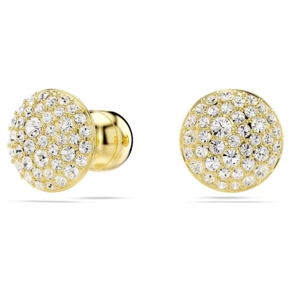 Brincos Swarovski Stud Meteora Branco Lacado a Dourado