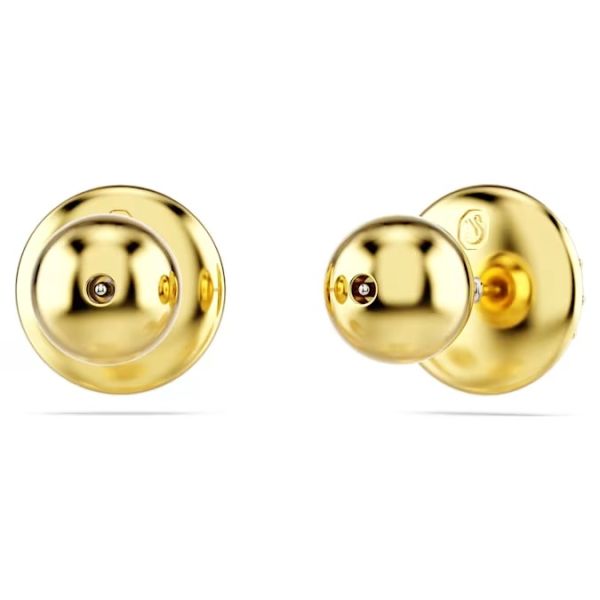 Brincos Swarovski Stud Meteora Branco Lacado a Dourado