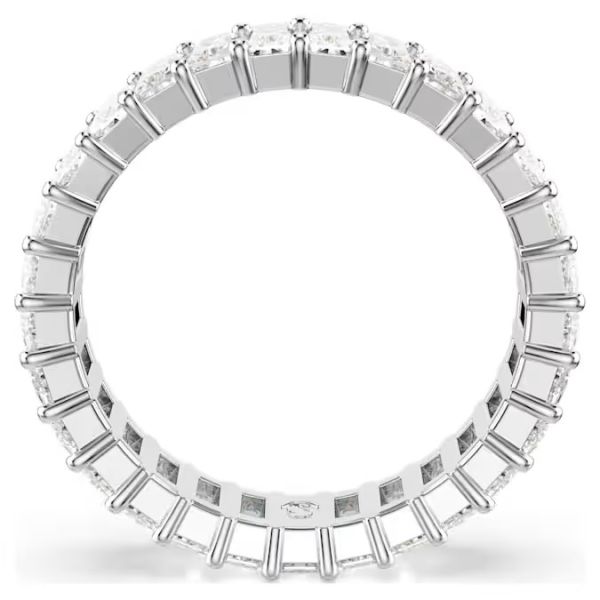 Anel Swarovski Matrix Lapidação Baguete Branco Lacado a ródio 60