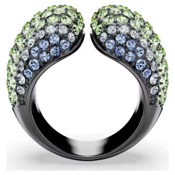 Anel Swarovski cocktail Sublima Lapidação redonda Multicor Lacada a ródio 55