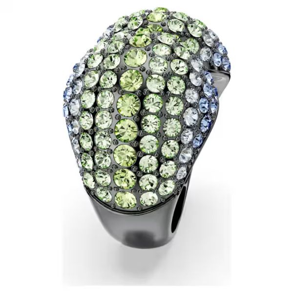 Anel Swarovski cocktail Sublima Lapidação redonda Multicor Lacada a ródio 55