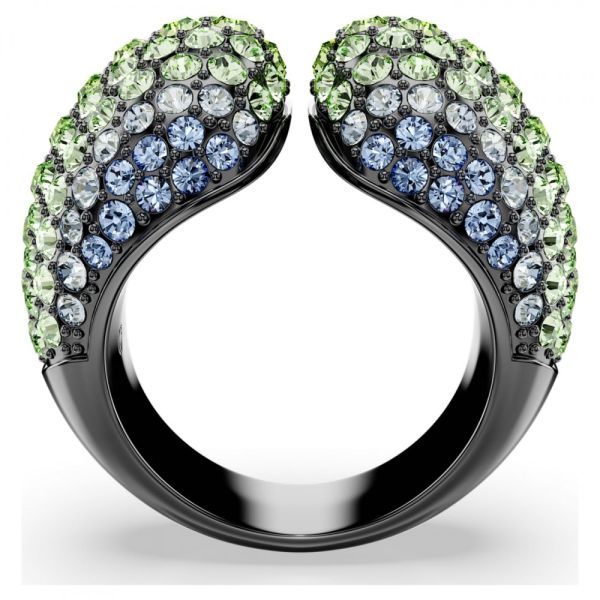 Anel Swarovski cocktail Sublima Lapidação redonda Multicor Lacada a ródio 60