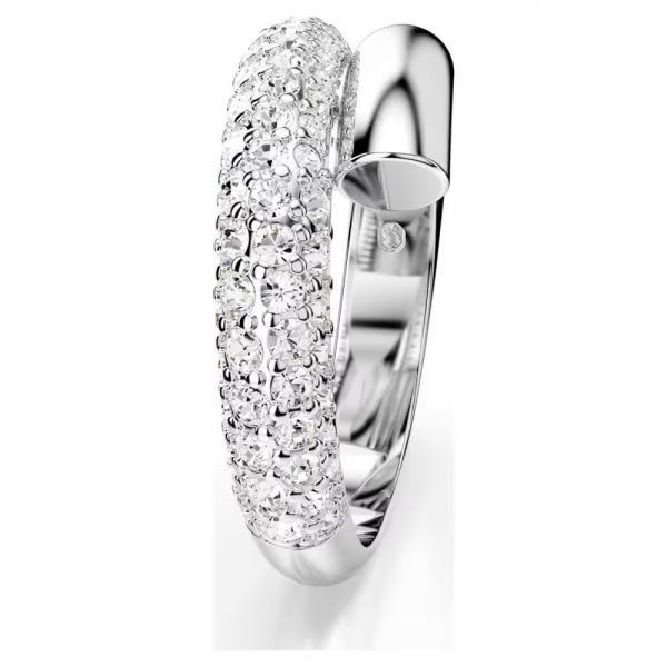 Anel Swarovski Dextera Branco Lacado a ródio 52