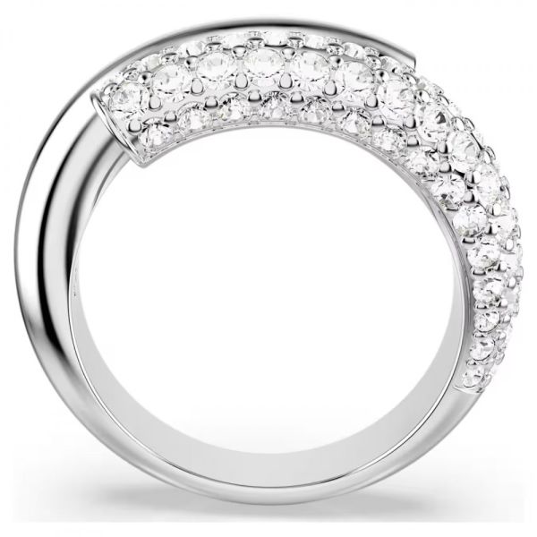 Anel Swarovski Dextera Branco Lacado a ródio 52