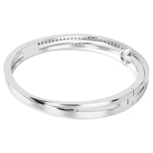 Bracelete Swarovski Hyperbola Combinação de lapidações Branca Lacado a ródio L