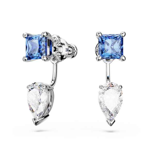Invólucros para Brincos Swarovski Mesmera Combinação de Lapidações Destacã¡Vel Azuis Lacado a Ródio