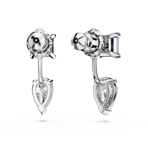 Invólucros para Brincos Swarovski Mesmera Combinação de Lapidações Destacã¡Vel Azuis Lacado a Ródio