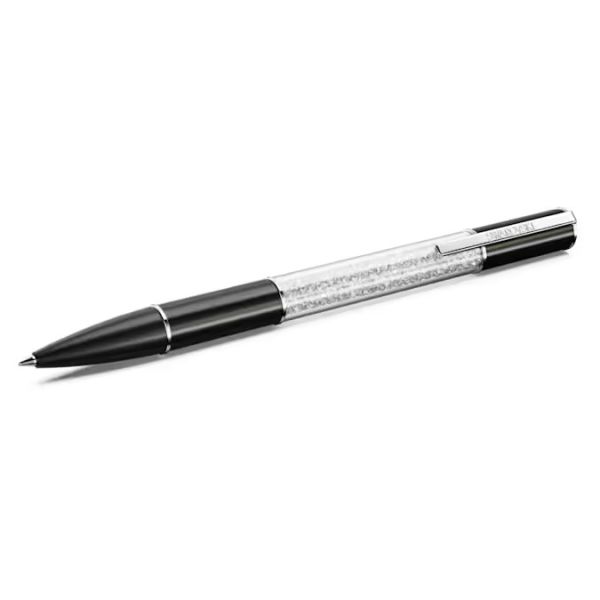 Esferográfica Swarovski Crystalline Lustre Preta Lacado a ródio