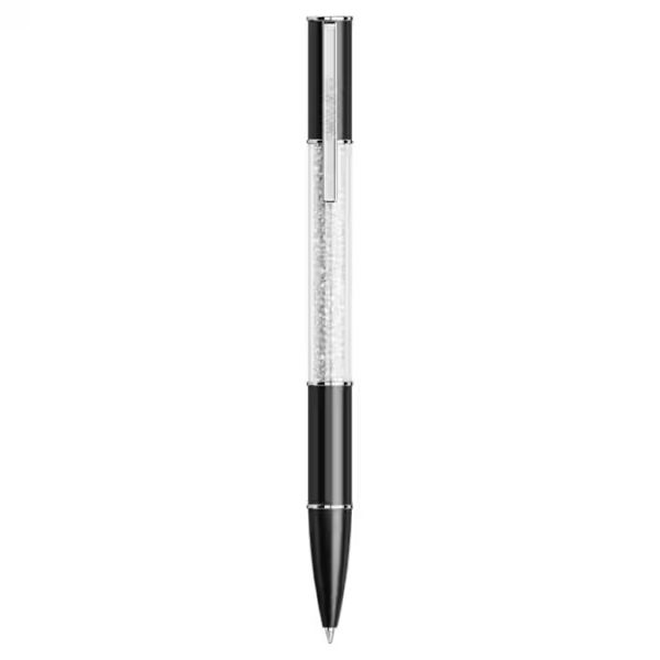 Esferográfica Swarovski Crystalline Lustre Preta Lacado a ródio
