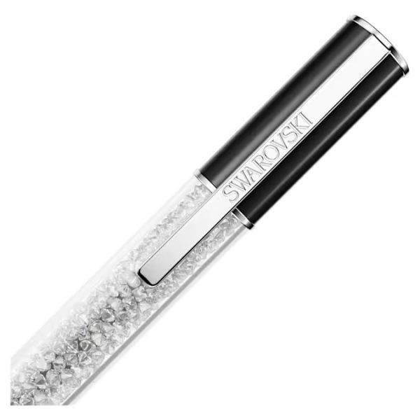 Esferográfica Swarovski Crystalline Lustre Preta Lacado a ródio