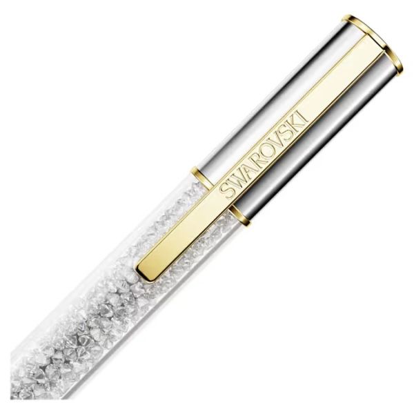 Esferográfica Swarovski Crystalline Lustre Prateado Acabamento de combinação de metais