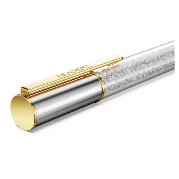 Esferográfica Swarovski Crystalline Lustre Prateado Acabamento de combinação de metais