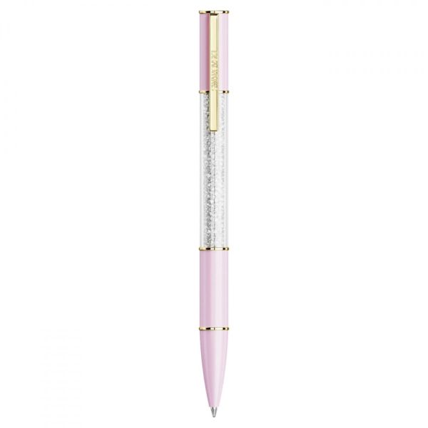 Esferográfica Swarovski Crystalline Lustre Rosa Lacado a dourado