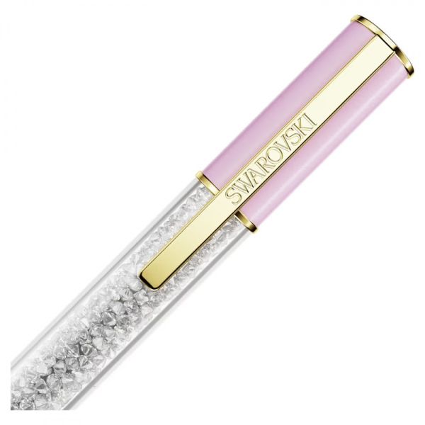 Esferográfica Swarovski Crystalline Lustre Rosa Lacado a dourado