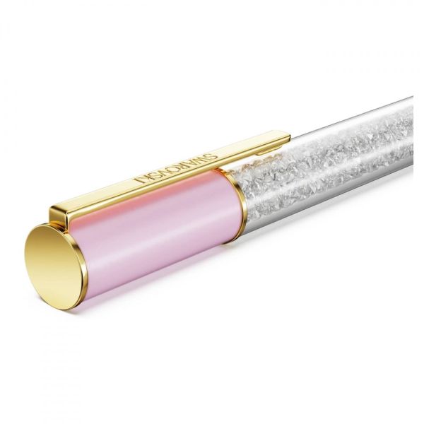Esferográfica Swarovski Crystalline Lustre Rosa Lacado a dourado