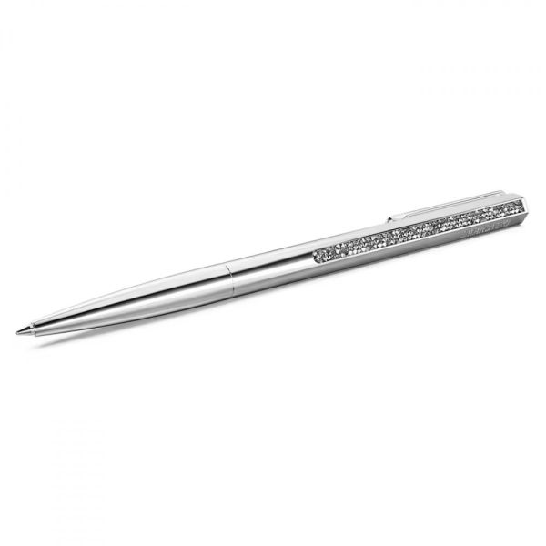 Esferográfica Swarovski Crystal Shimmer Prateado Cromado