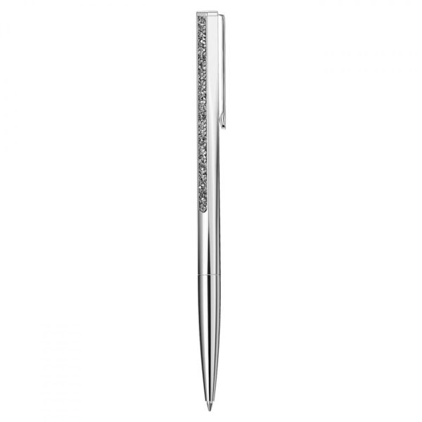 Esferográfica Swarovski Crystal Shimmer Prateado Cromado