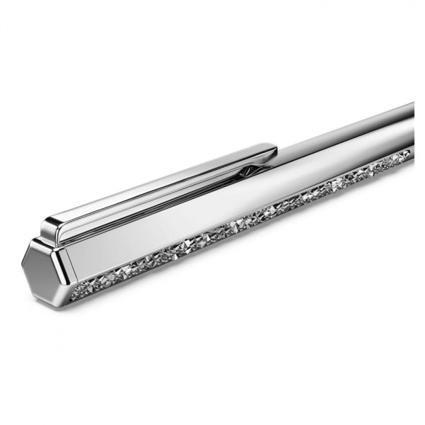 Esferográfica Swarovski Crystal Shimmer Prateado Cromado
