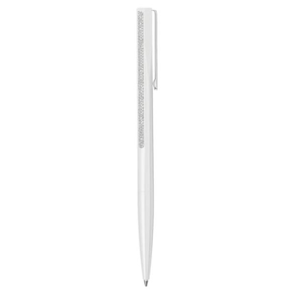 Esferográfica Swarovski Crystal Shimmer Lacado a Branco Cromado