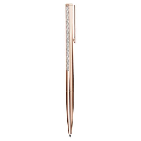 Esferográfica Swarovski Crystal Shimmer Tom Dourado Rosa Acabamento em Rosa Dourado