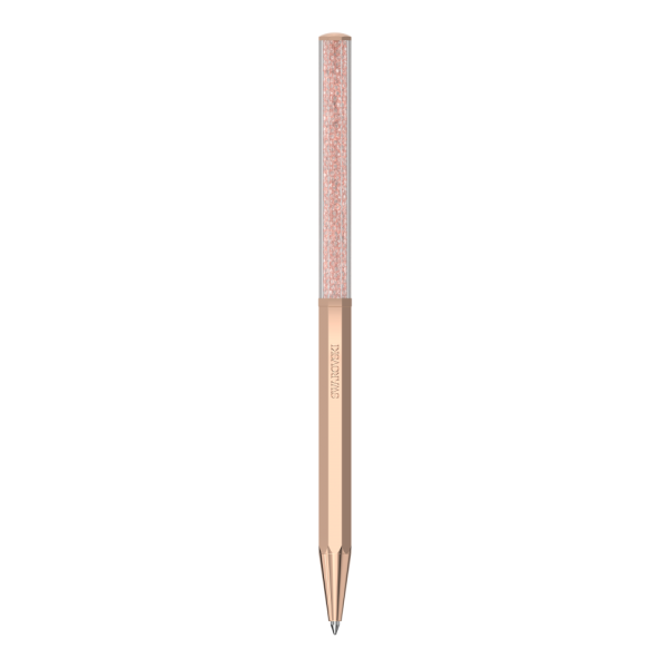 Esferográfica Swarovski Crystalline Modelo Octagonal Tom Dourado Rosa Lacado a Rosa Dourado