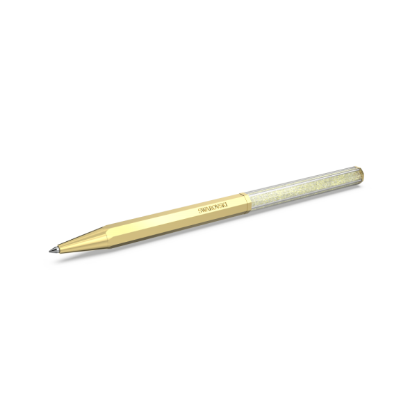 Esferográfica Swarovski Crystalline Modelo Octagonal Dourado Lacado a Dourado