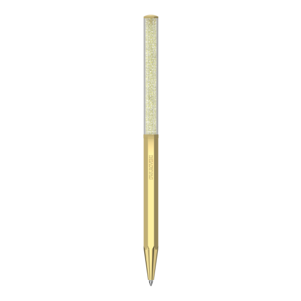 Esferográfica Swarovski Crystalline Modelo Octagonal Dourado Lacado a Dourado